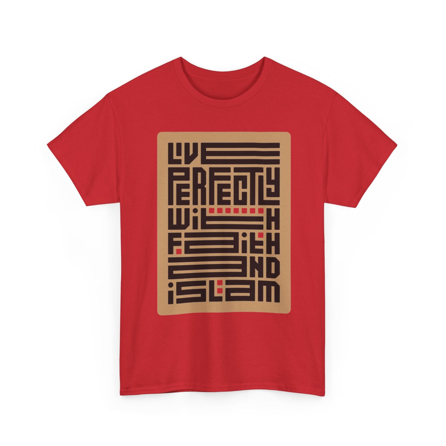 T-Shirt — “Live Perfectly With Friends I Slam” Retro Geometric Graphic Tee