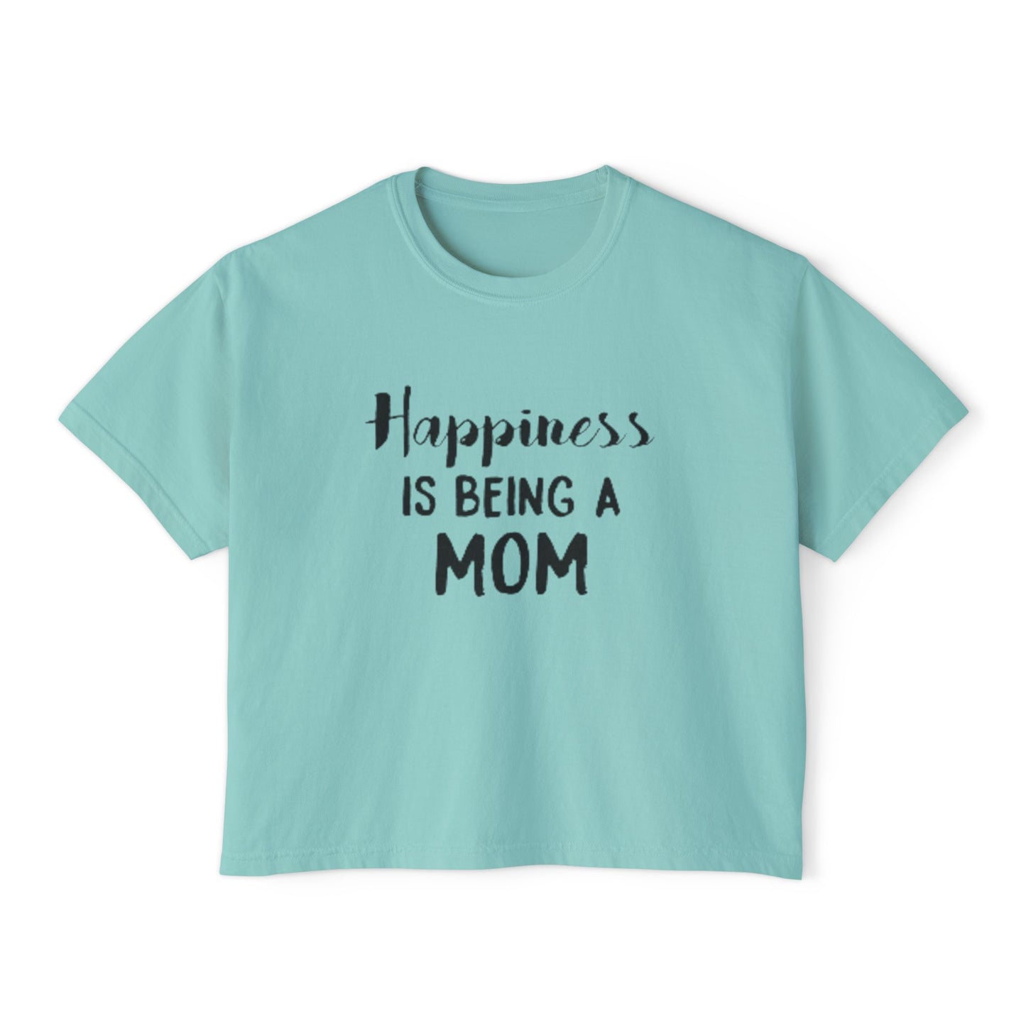 Happy Mom Boxy Tee — Casual Mother's Day Graphic Top