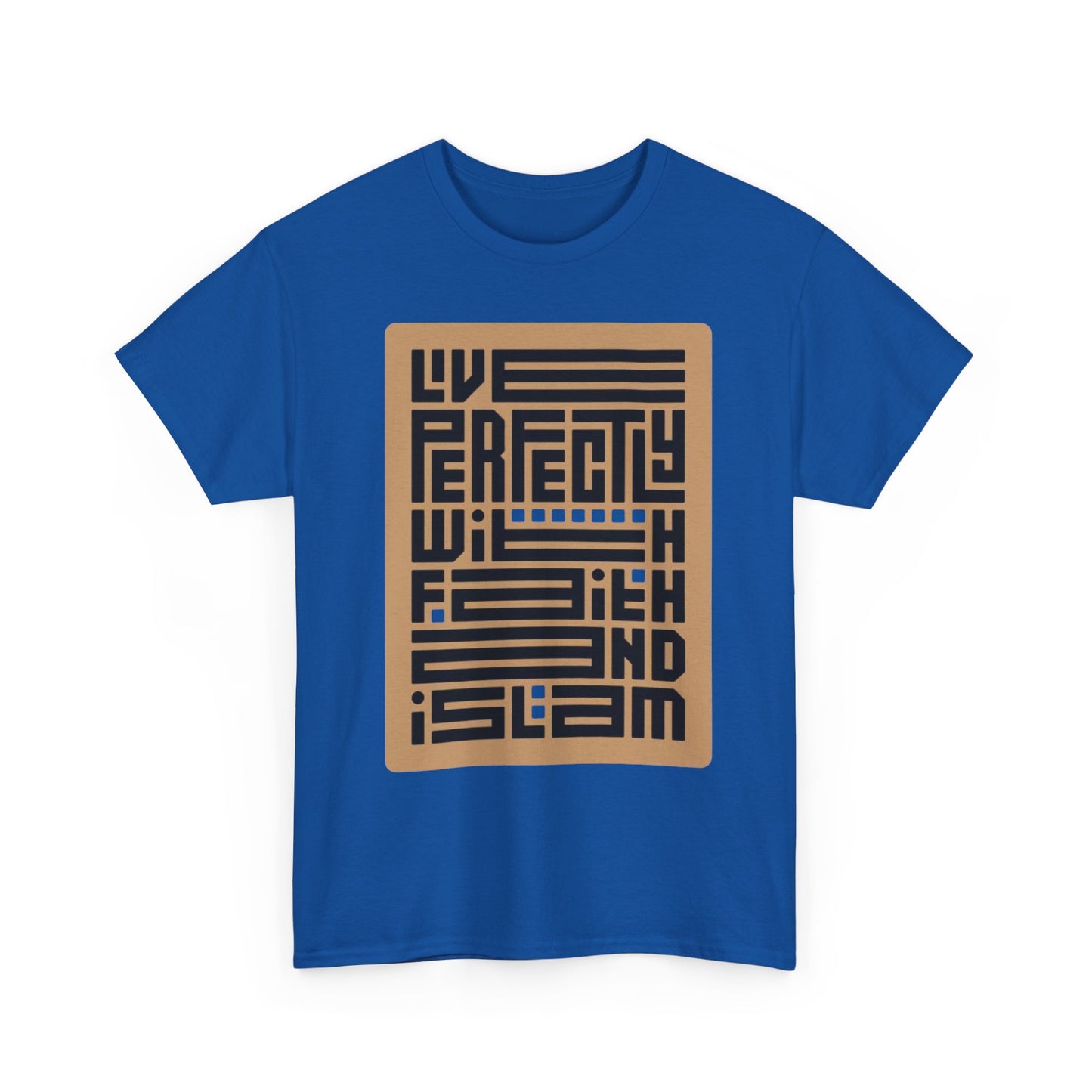 T-Shirt — “Live Perfectly With Friends I Slam” Retro Geometric Graphic Tee