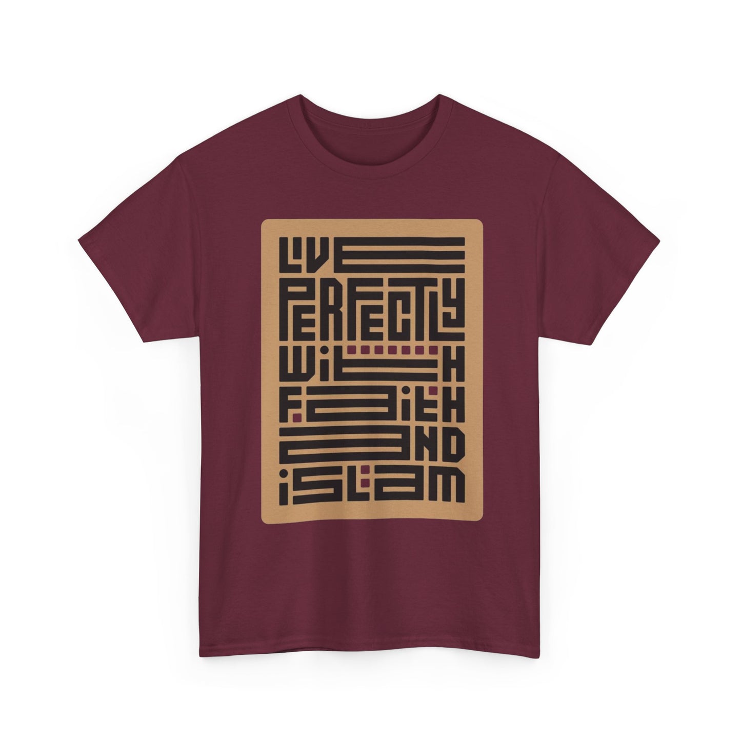T-Shirt — “Live Perfectly With Friends I Slam” Retro Geometric Graphic Tee