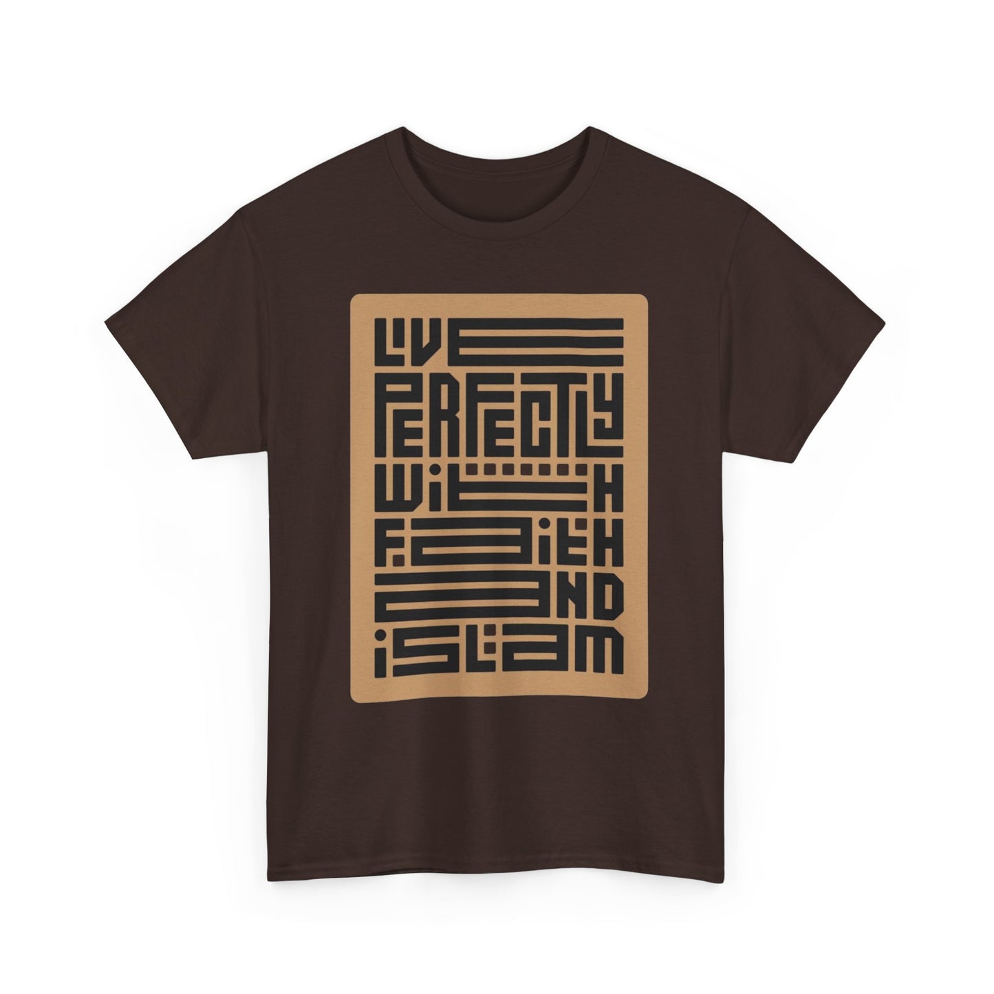 T-Shirt — “Live Perfectly With Friends I Slam” Retro Geometric Graphic Tee
