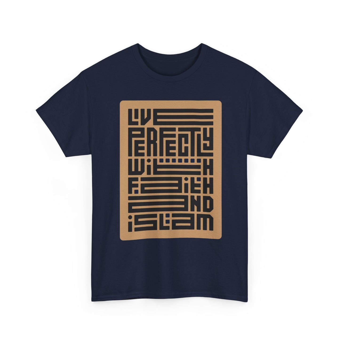 T-Shirt — “Live Perfectly With Friends I Slam” Retro Geometric Graphic Tee