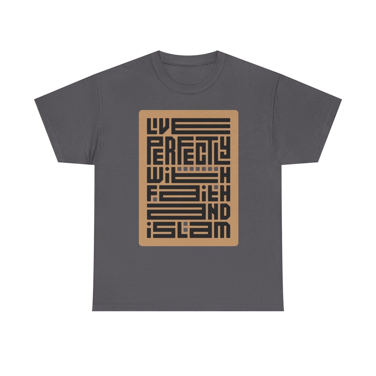 T-Shirt — “Live Perfectly With Friends I Slam” Retro Geometric Graphic Tee