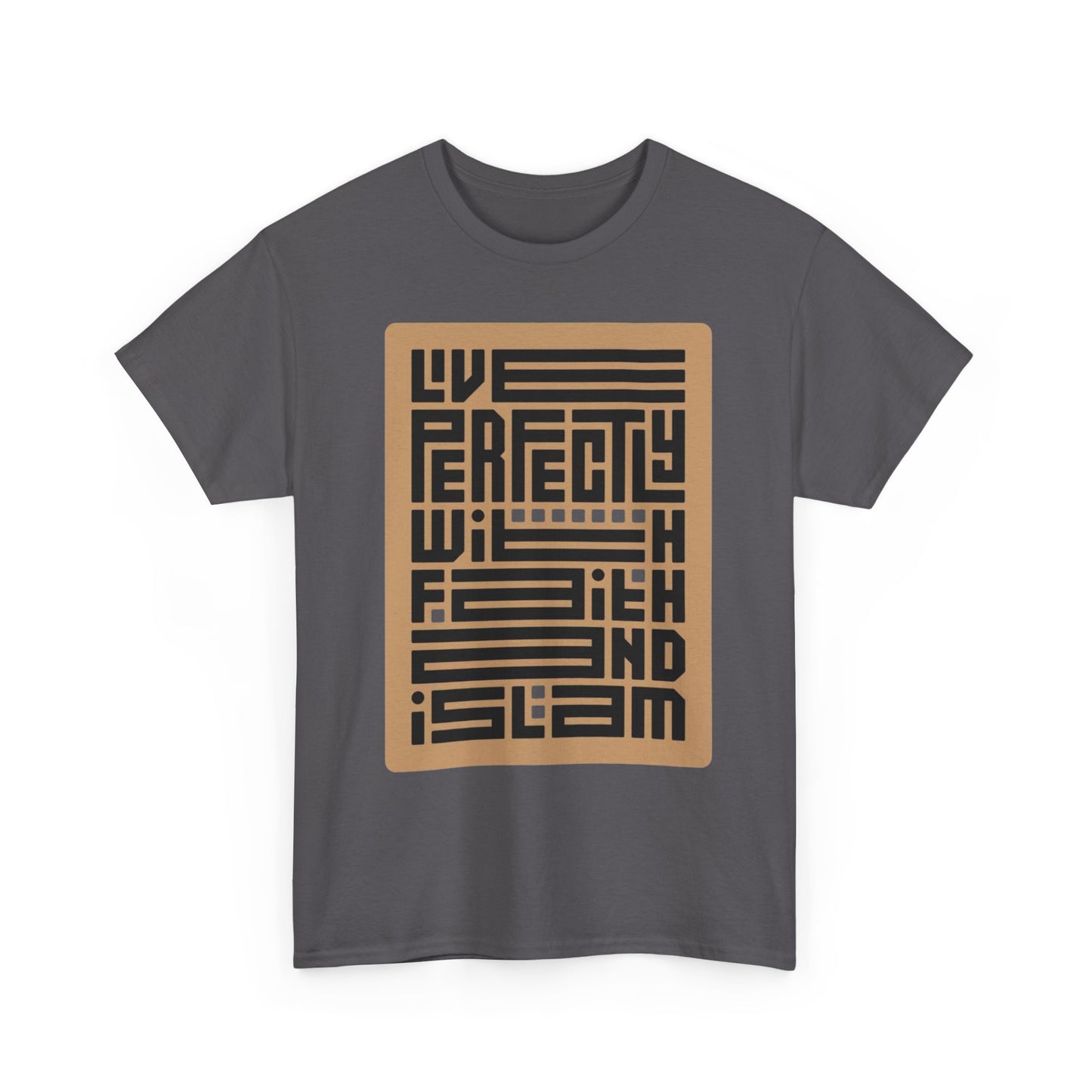 T-Shirt — “Live Perfectly With Friends I Slam” Retro Geometric Graphic Tee