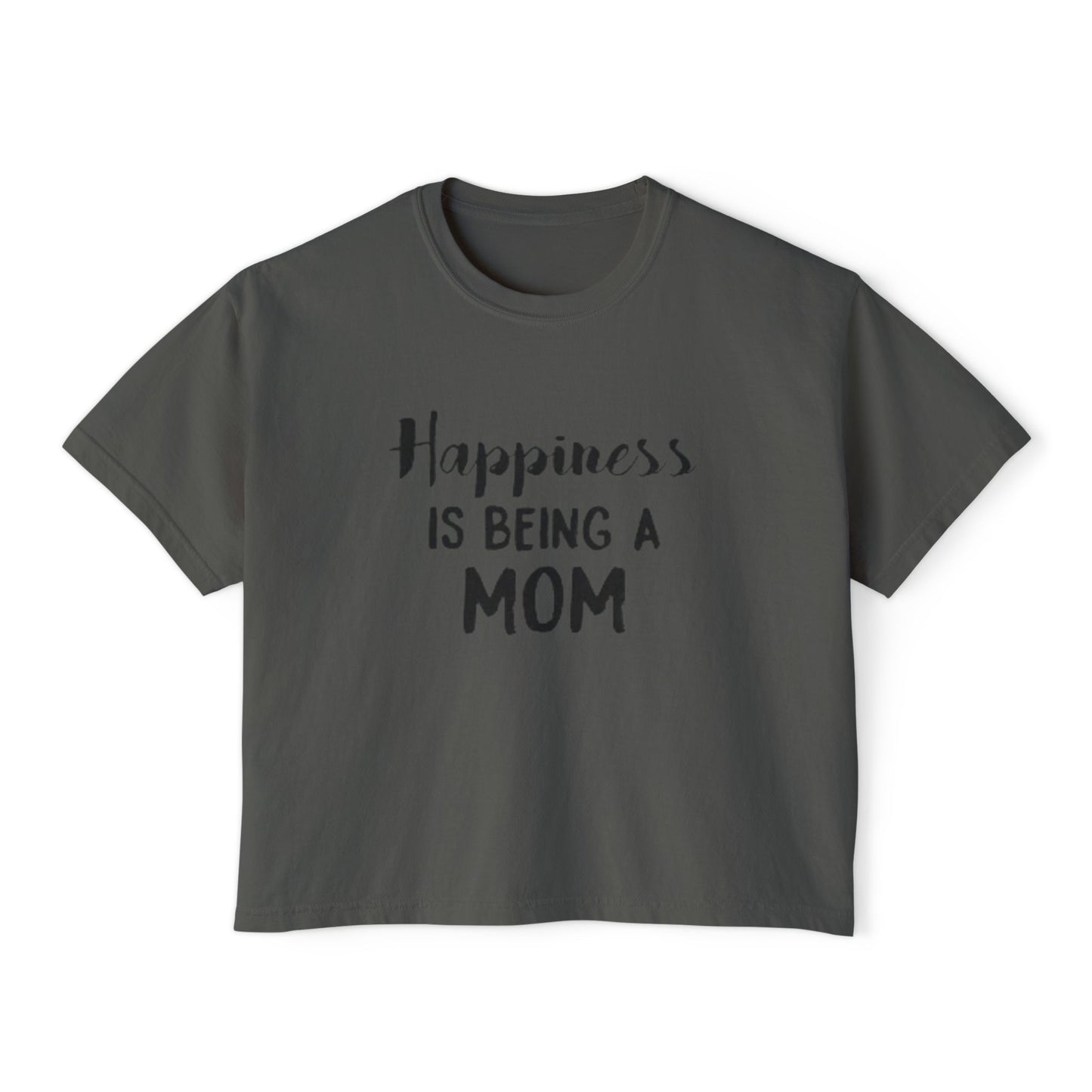 Happy Mom Boxy Tee — Casual Mother's Day Graphic Top