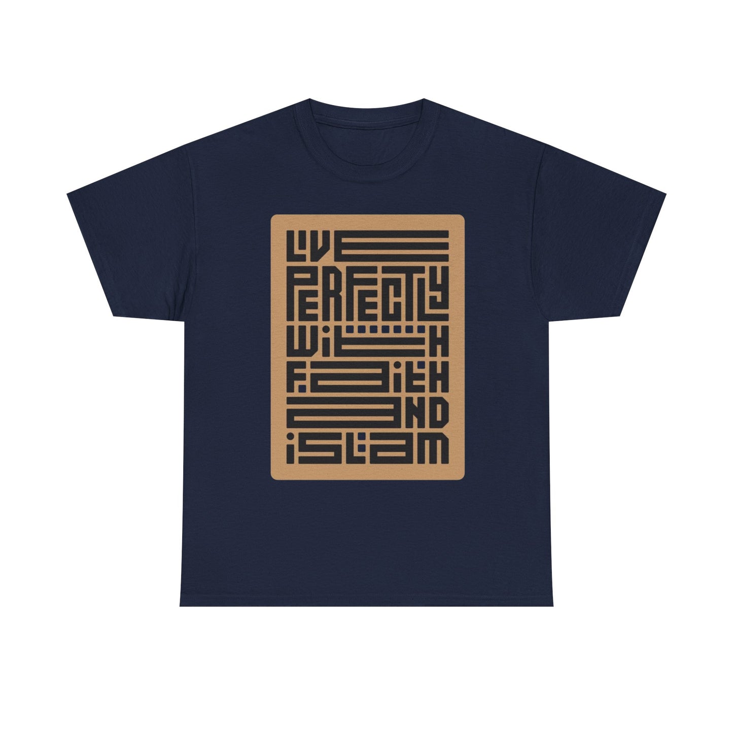 T-Shirt — “Live Perfectly With Friends I Slam” Retro Geometric Graphic Tee