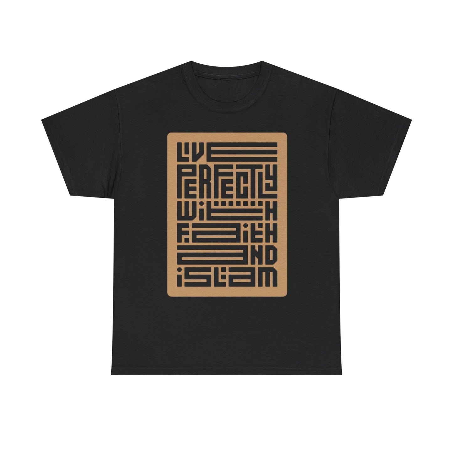 T-Shirt — “Live Perfectly With Friends I Slam” Retro Geometric Graphic Tee