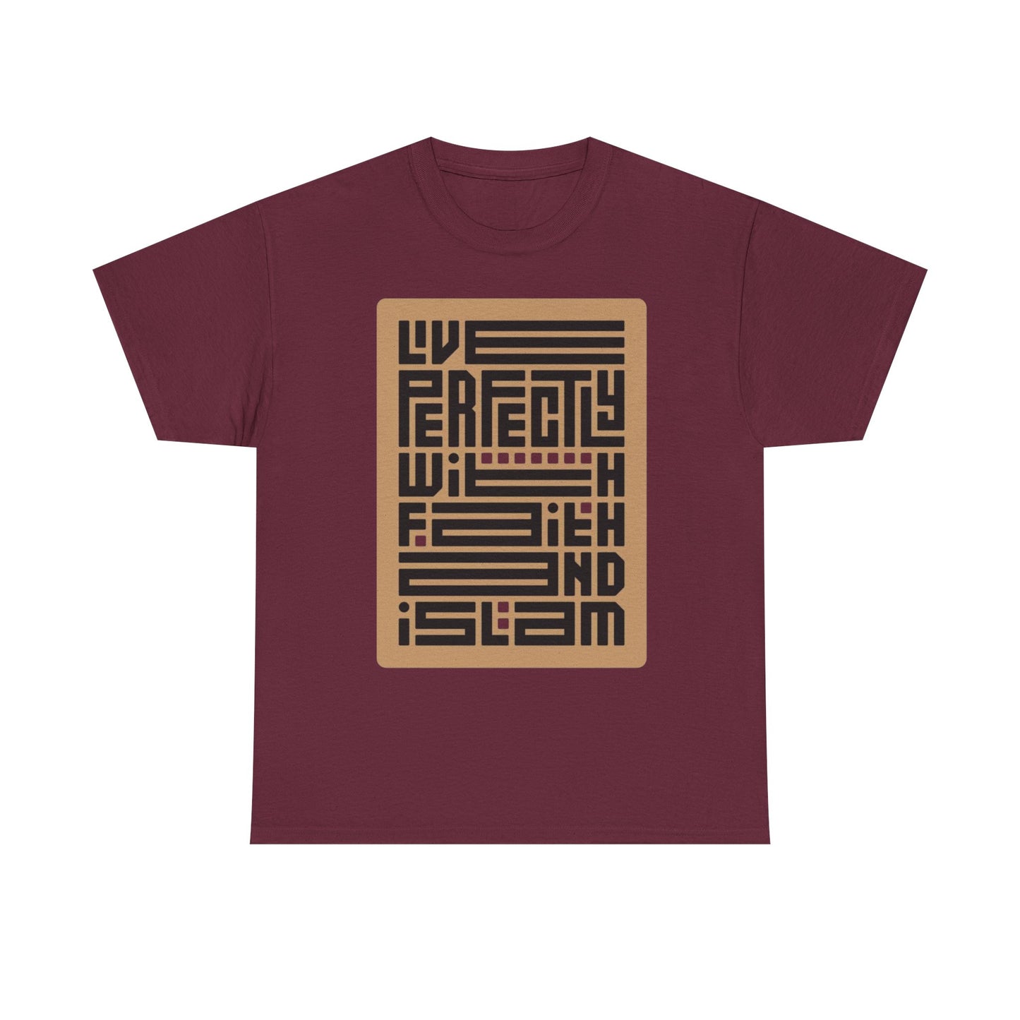 T-Shirt — “Live Perfectly With Friends I Slam” Retro Geometric Graphic Tee