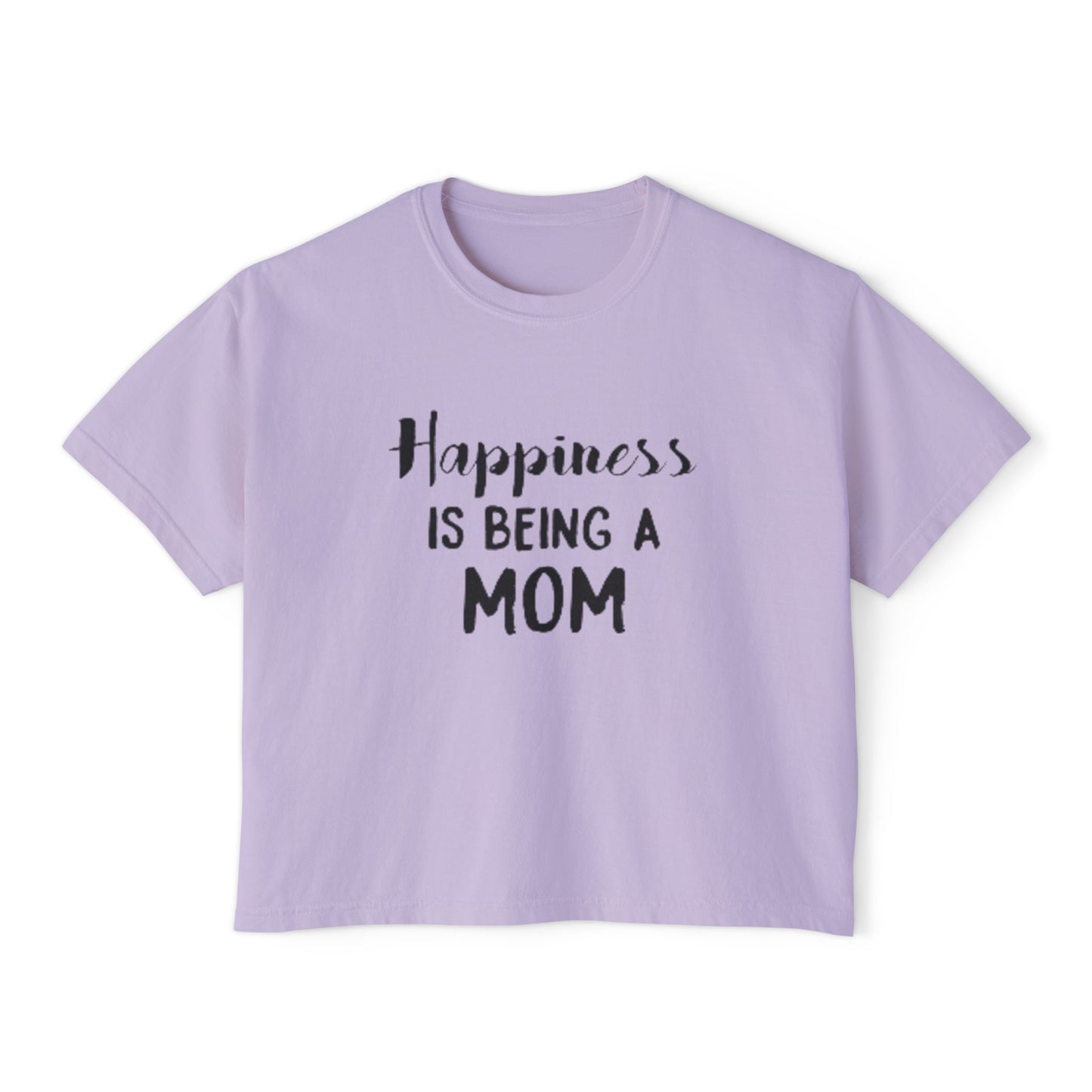 Happy Mom Boxy Tee — Casual Mother's Day Graphic Top