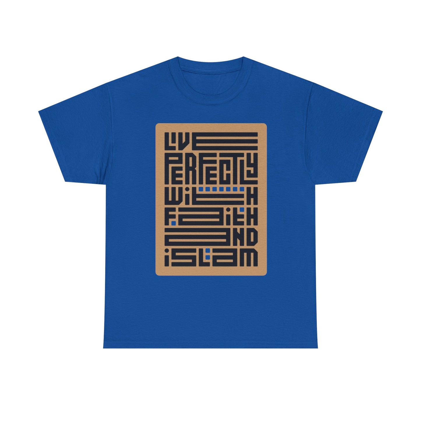 T-Shirt — “Live Perfectly With Friends I Slam” Retro Geometric Graphic Tee