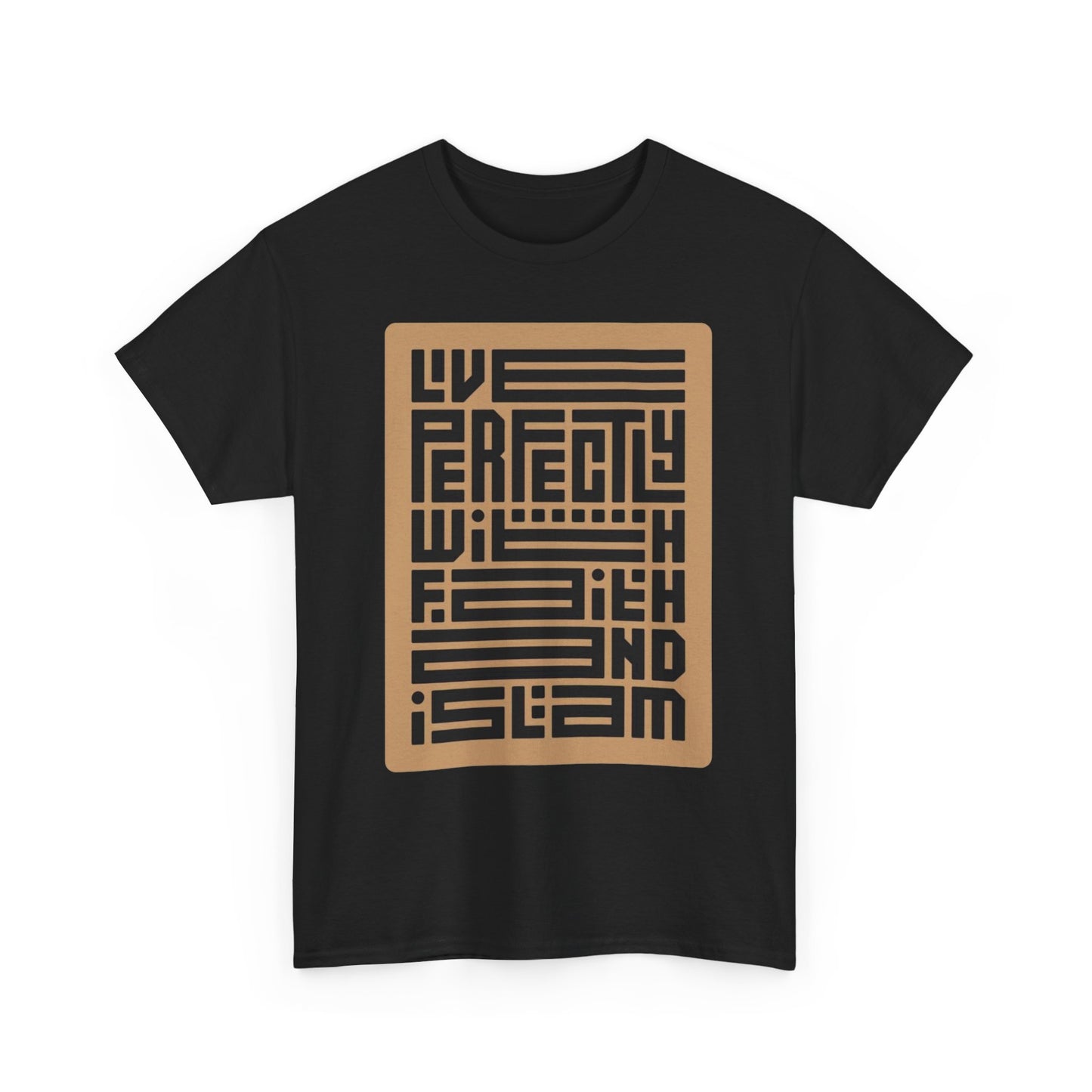 T-Shirt — “Live Perfectly With Friends I Slam” Retro Geometric Graphic Tee
