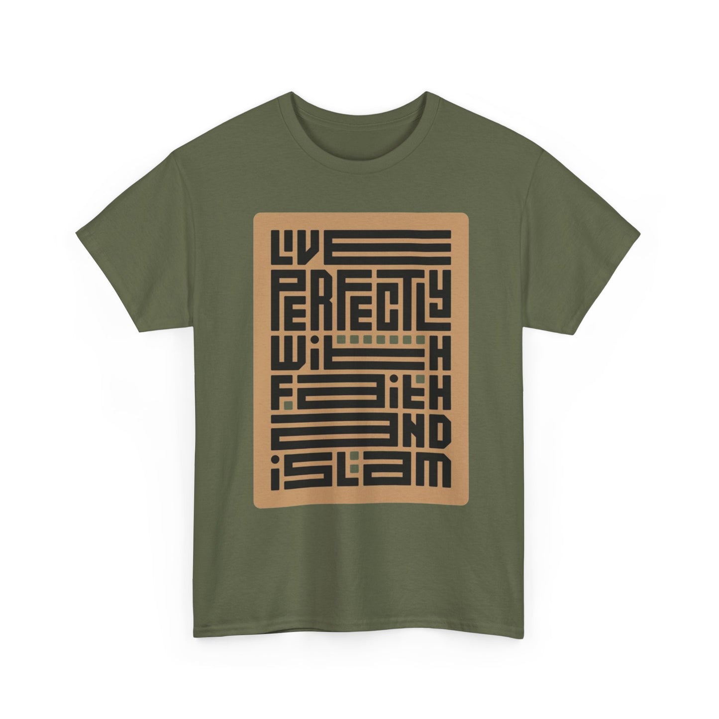 T-Shirt — “Live Perfectly With Friends I Slam” Retro Geometric Graphic Tee