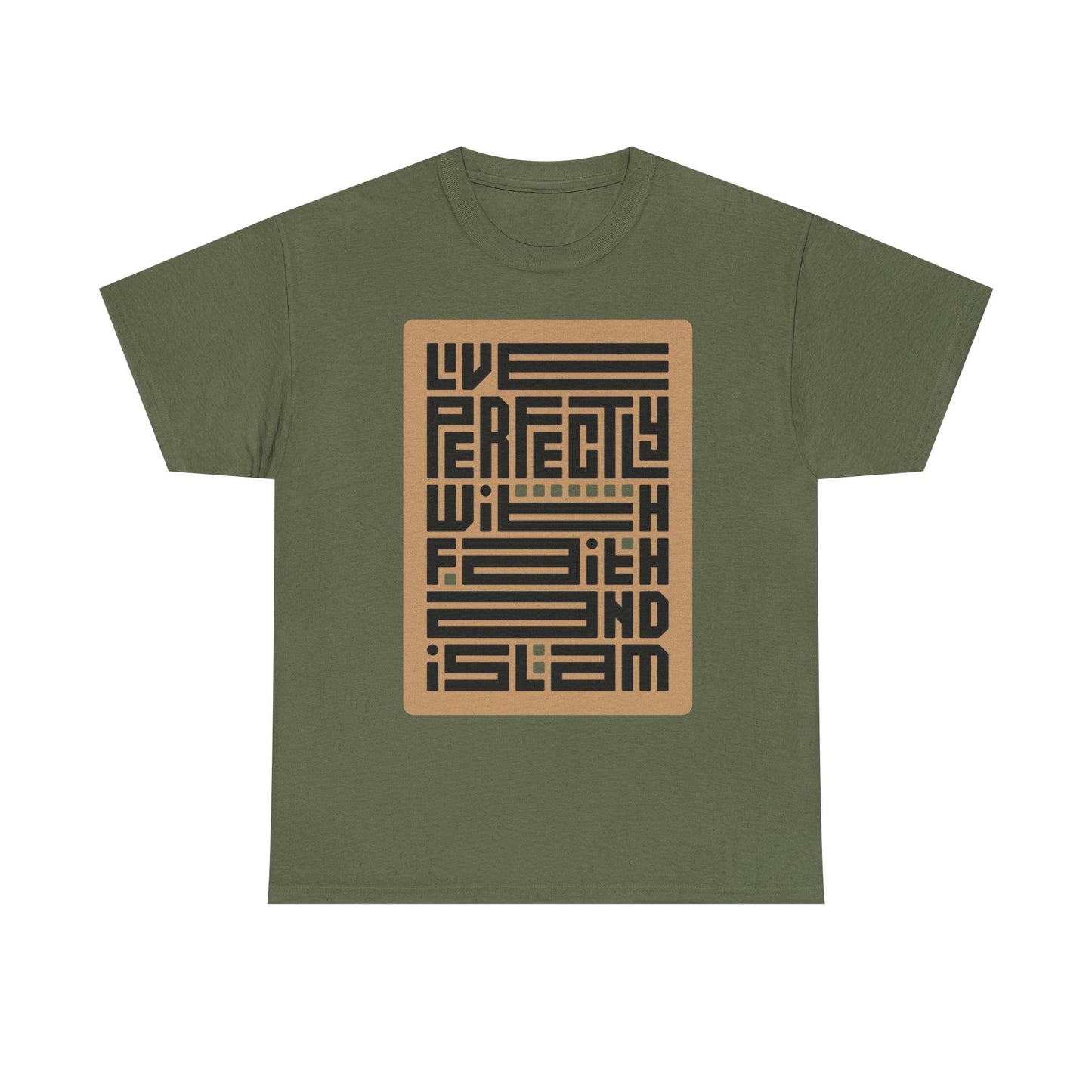 T-Shirt — “Live Perfectly With Friends I Slam” Retro Geometric Graphic Tee