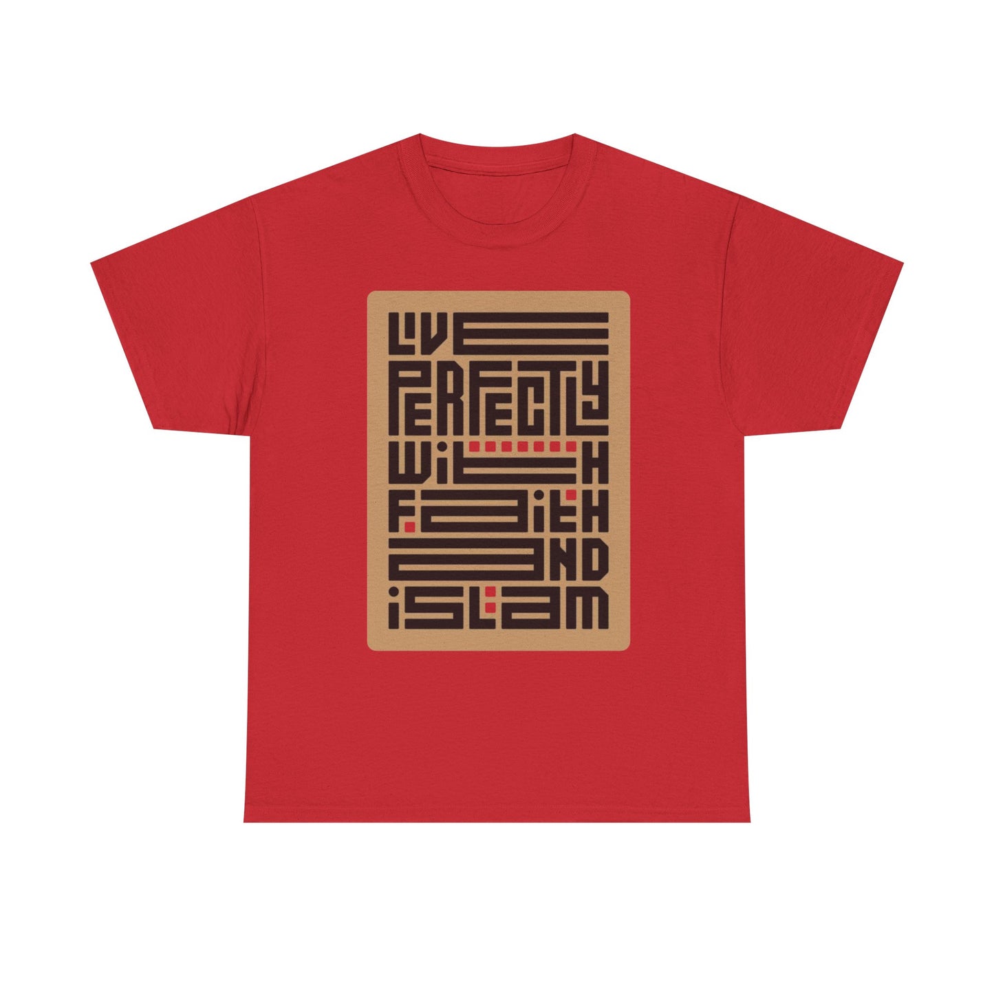 T-Shirt — “Live Perfectly With Friends I Slam” Retro Geometric Graphic Tee
