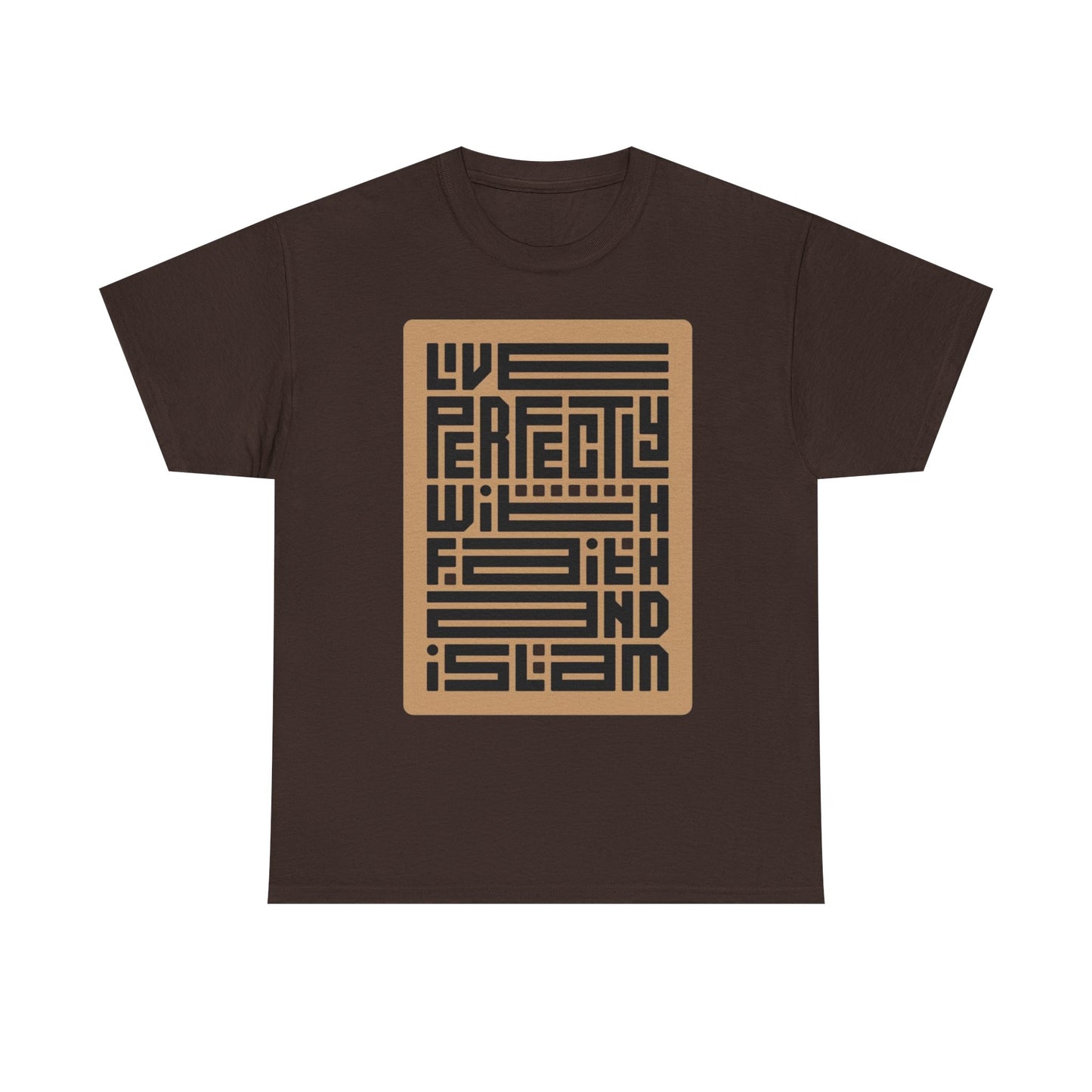 T-Shirt — “Live Perfectly With Friends I Slam” Retro Geometric Graphic Tee