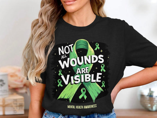 Mental Health Awareness T-Shirt | Not All Wounds Are Visible